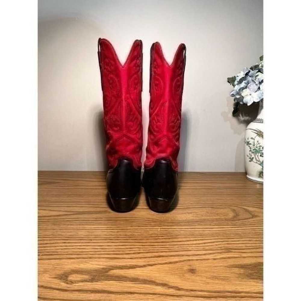 Red and black Nine West cowboy boot| 7 - image 3