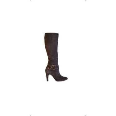 ANTONIO MELANI Julianne Grey Suede Knee High Boots