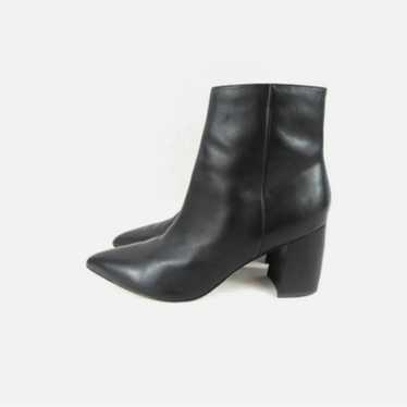 Marc Fisher Black Leather Retire Booties