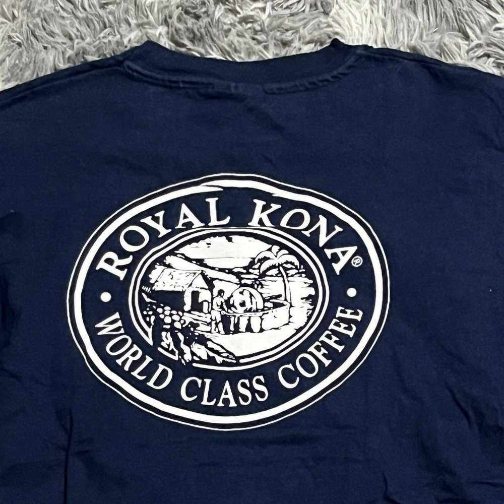 Vintage Single Stitch Royal Kona Coffee Tee Sz M - image 6