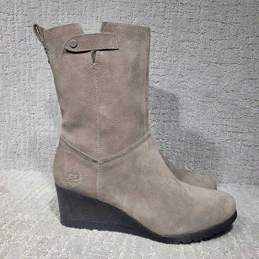 Ugg Potrero Women's Size US 8 Gray Suede Wedge Si… - image 5