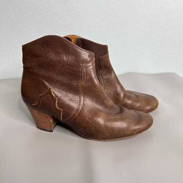 Isabel Marant 'Dicker' Brown Leather Ankle Boots 3