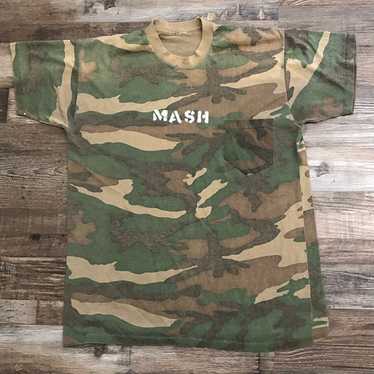 Vintage MASH Adult Medium Cam Camouflage Short Sle