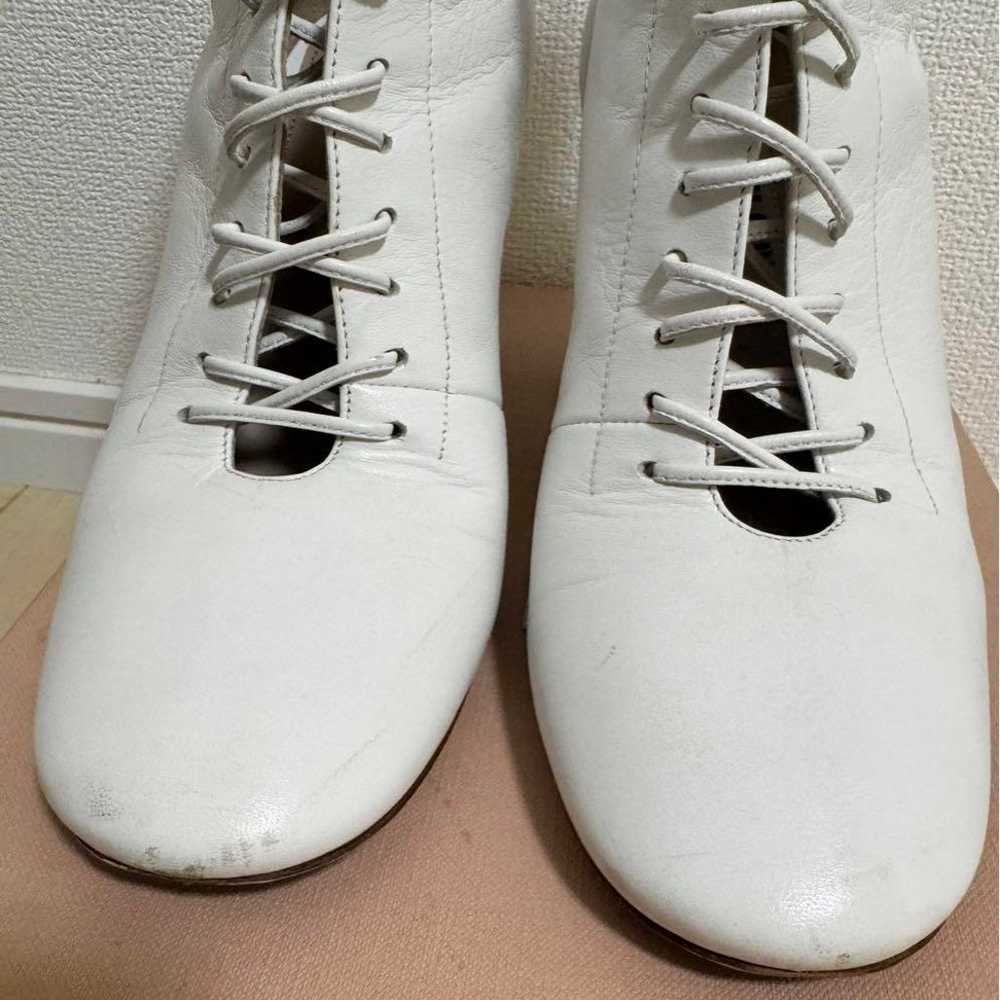 miumiu Lace-up Short Boots Size 36 White - image 2