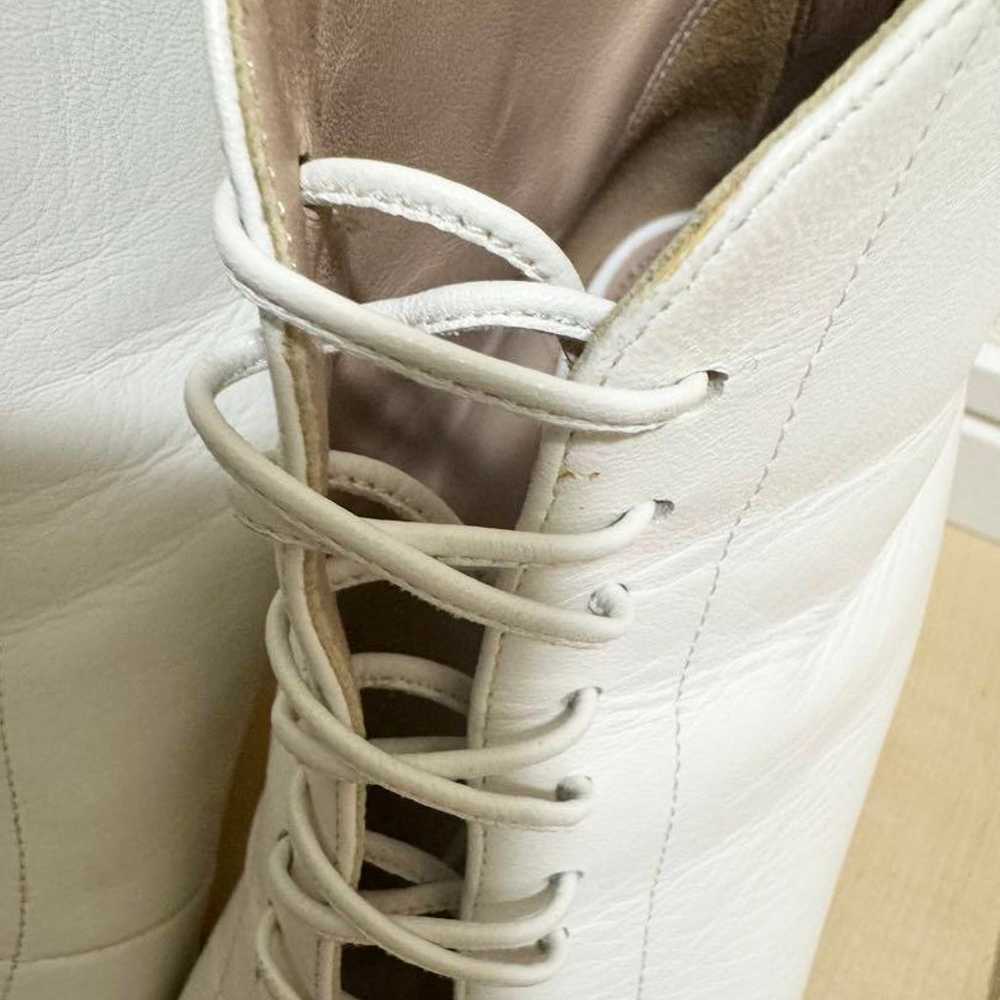 miumiu Lace-up Short Boots Size 36 White - image 4