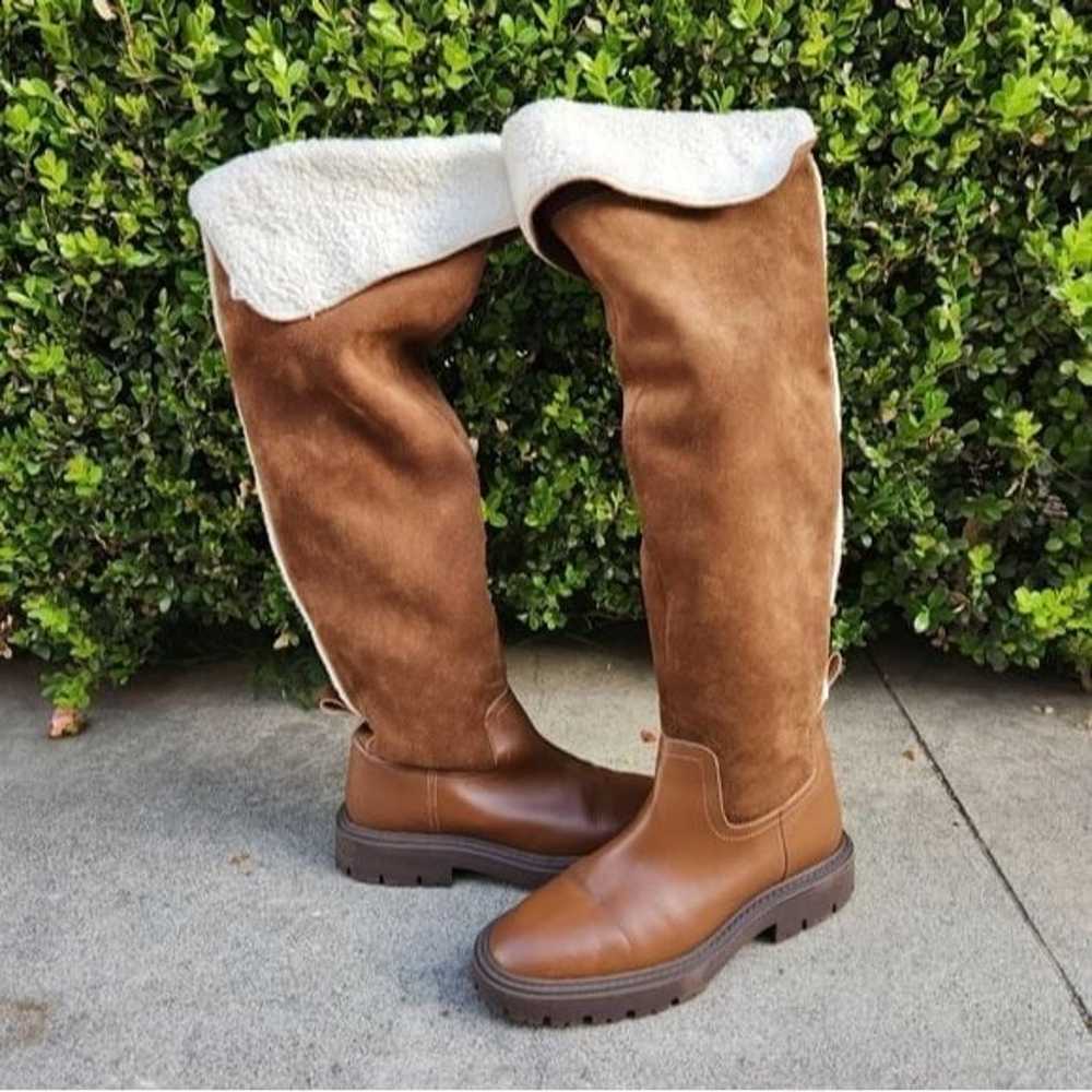 ZARA Over The Knee Boots with Fleece Trim - image 3