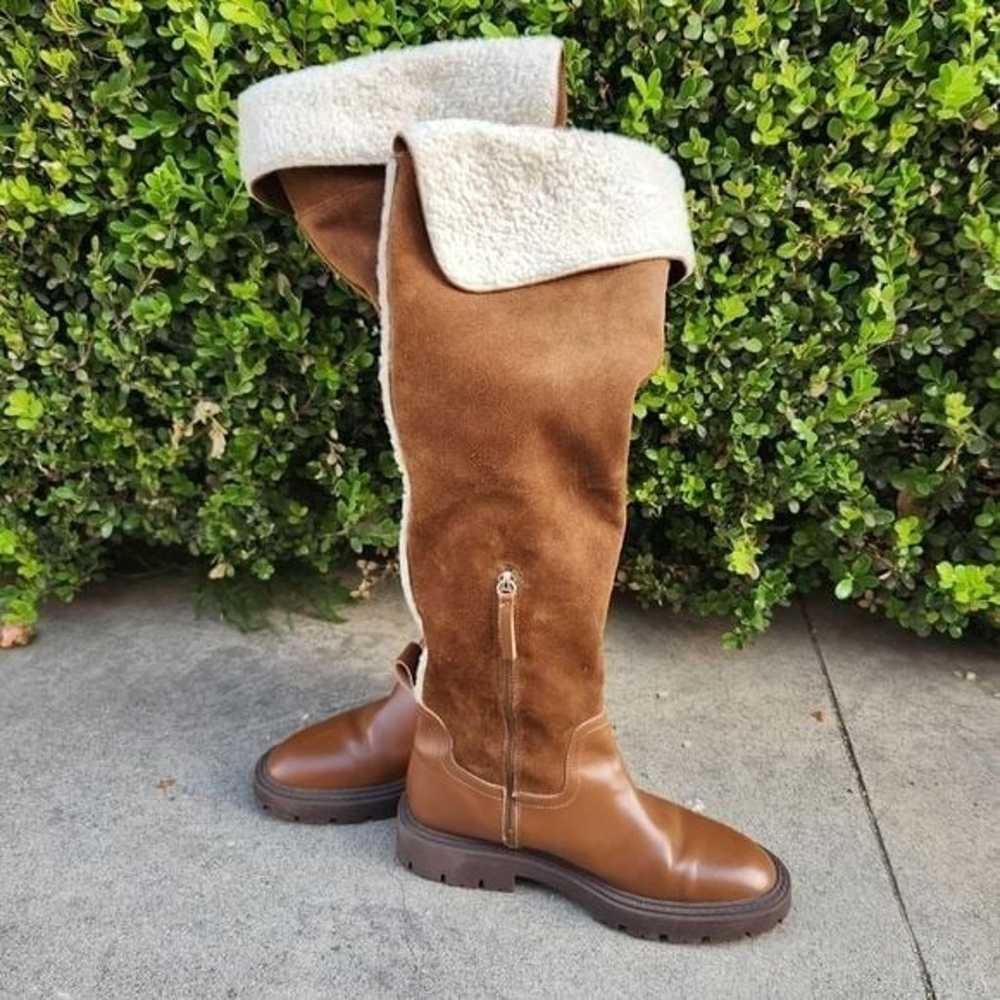 ZARA Over The Knee Boots with Fleece Trim - image 4