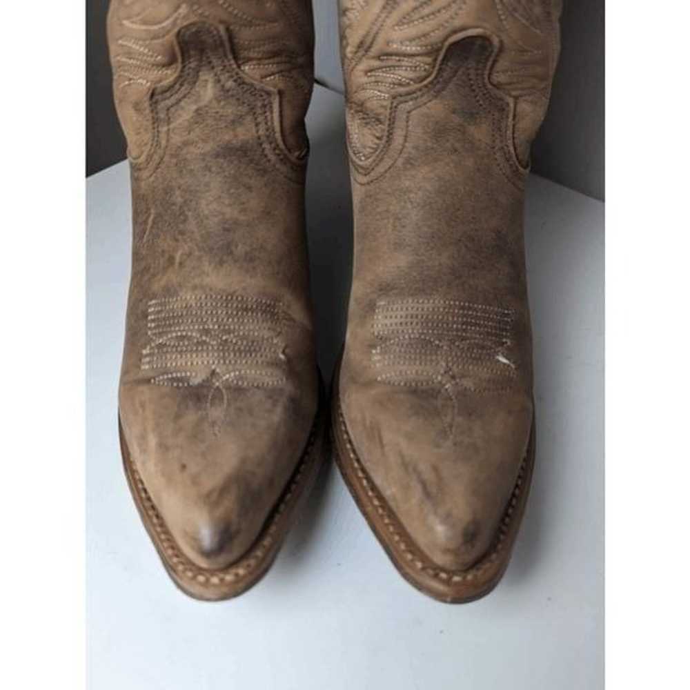 ABILENE Distressed Leather Western Boot Size 6M - image 10