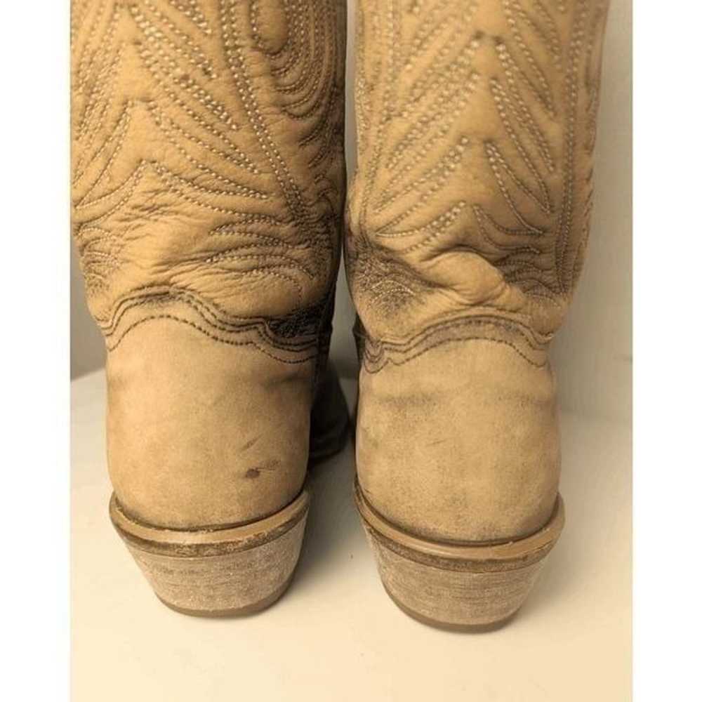 ABILENE Distressed Leather Western Boot Size 6M - image 11