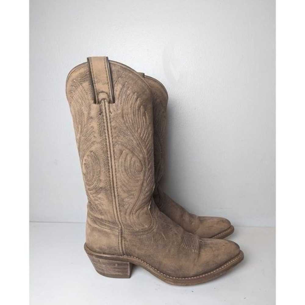 ABILENE Distressed Leather Western Boot Size 6M - image 3