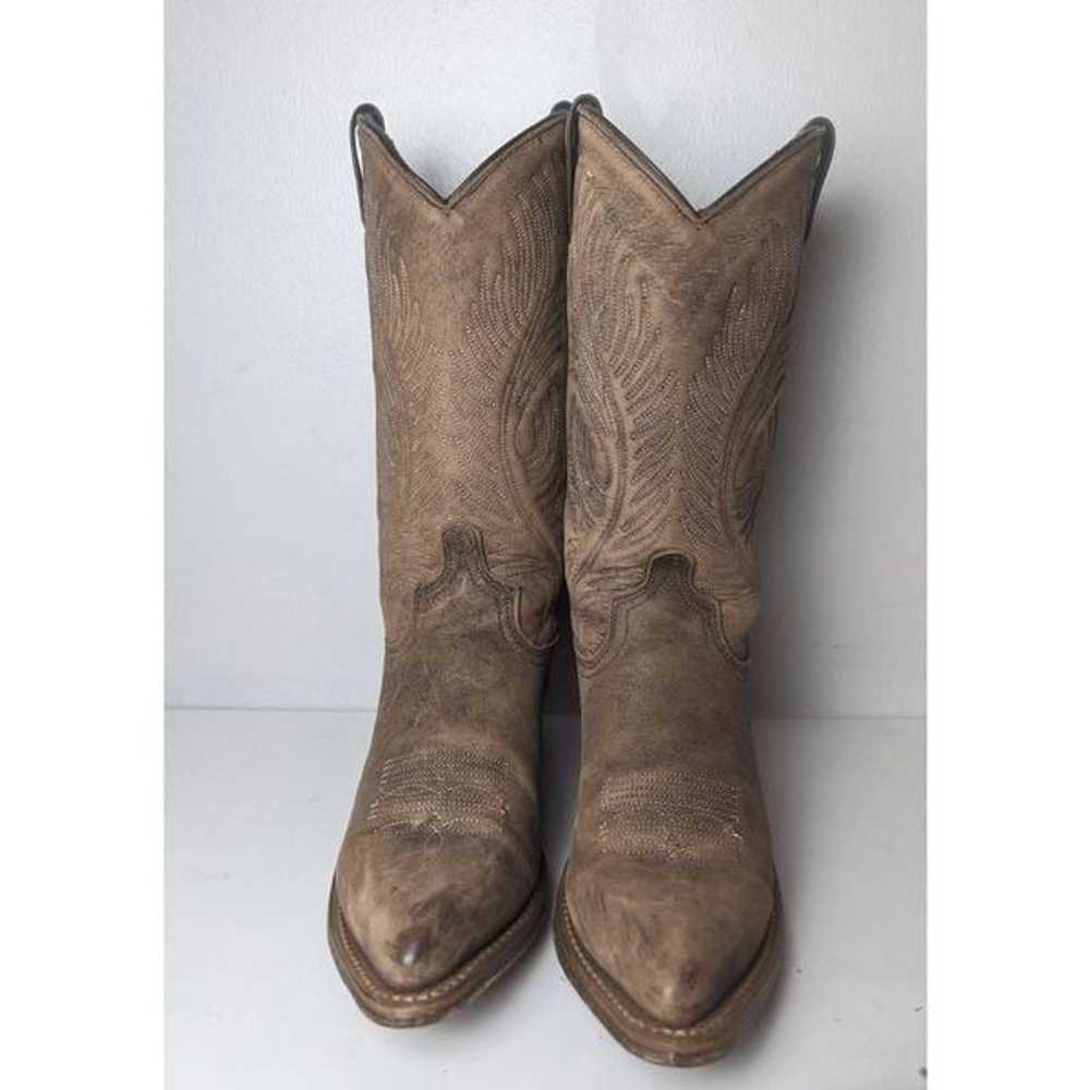 ABILENE Distressed Leather Western Boot Size 6M - image 4