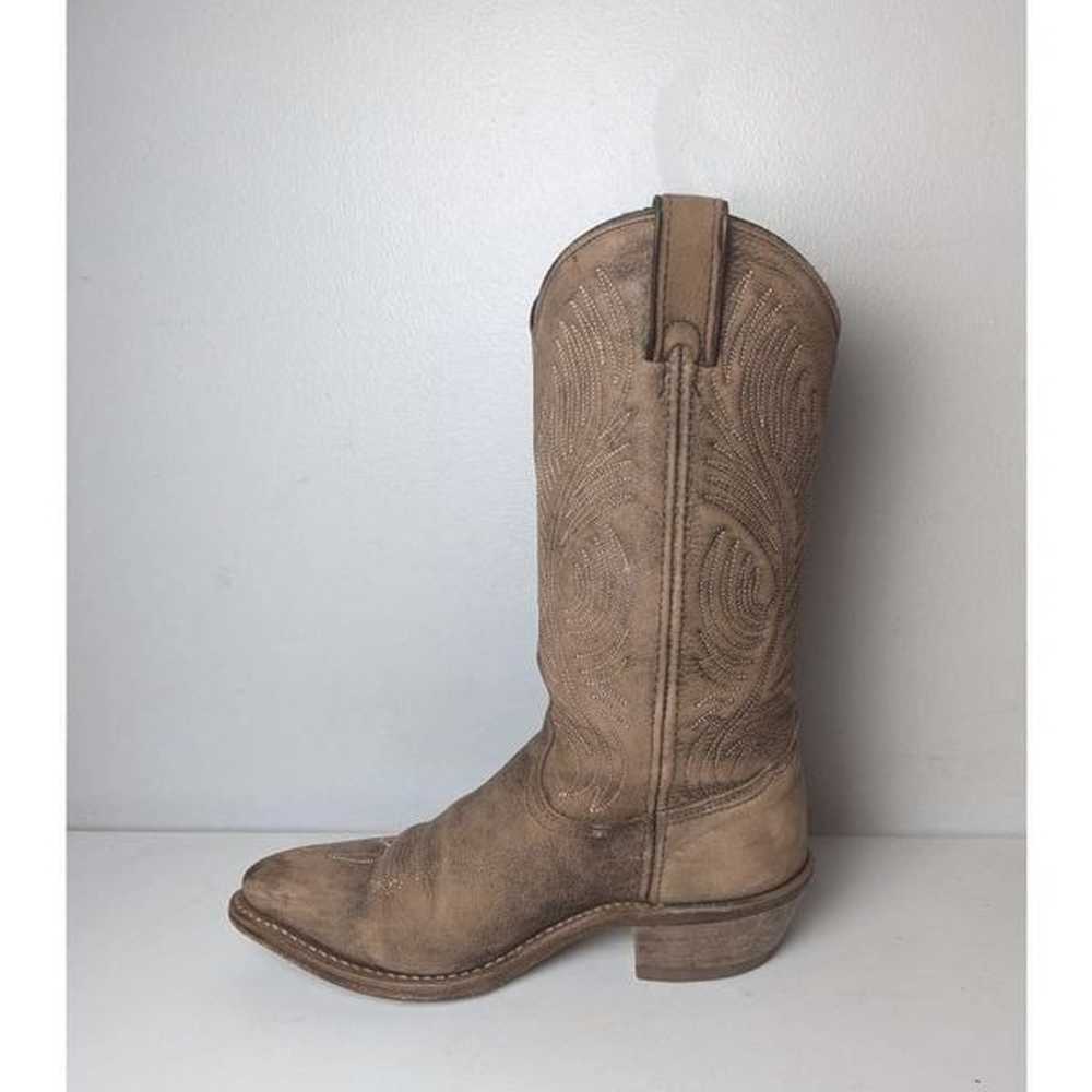 ABILENE Distressed Leather Western Boot Size 6M - image 6