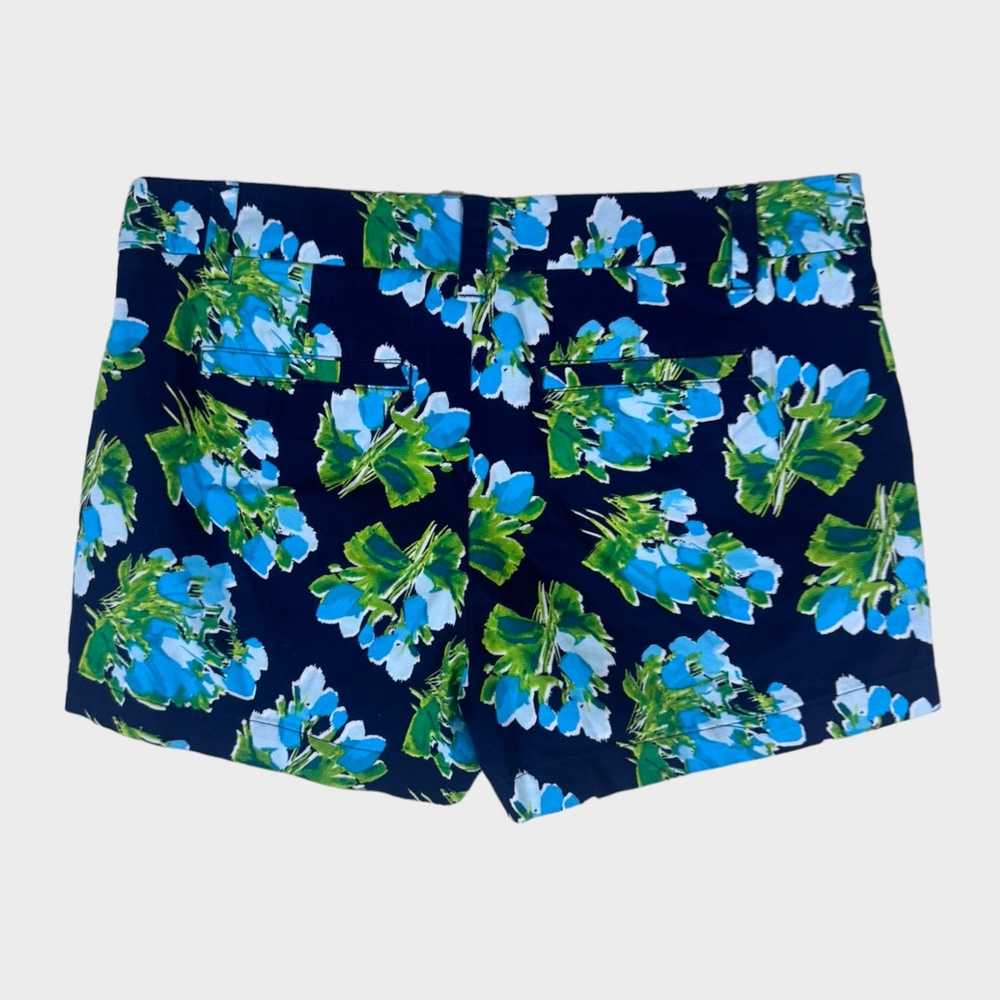 Merona Shorts Blue Green Floral Womens Size 6 - image 2