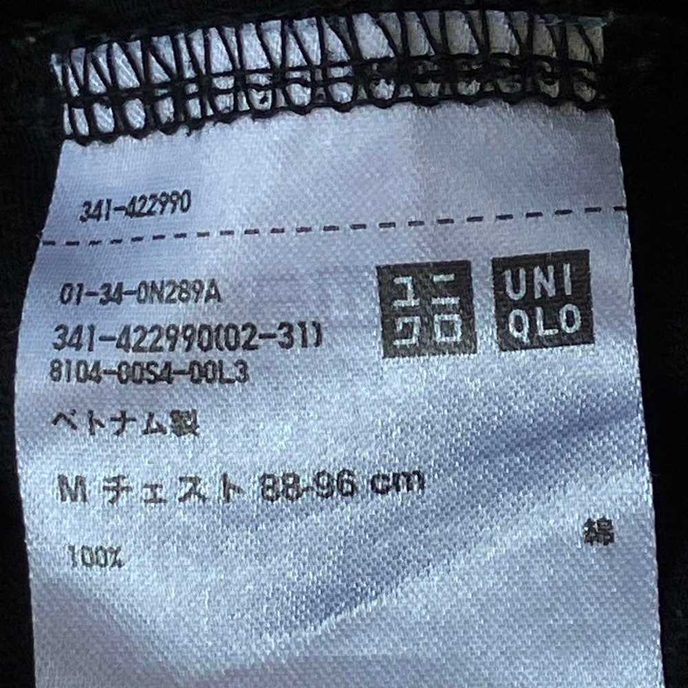 UNIQLO T-shirt Black Plain Crew Neck Men's 4145 - image 5