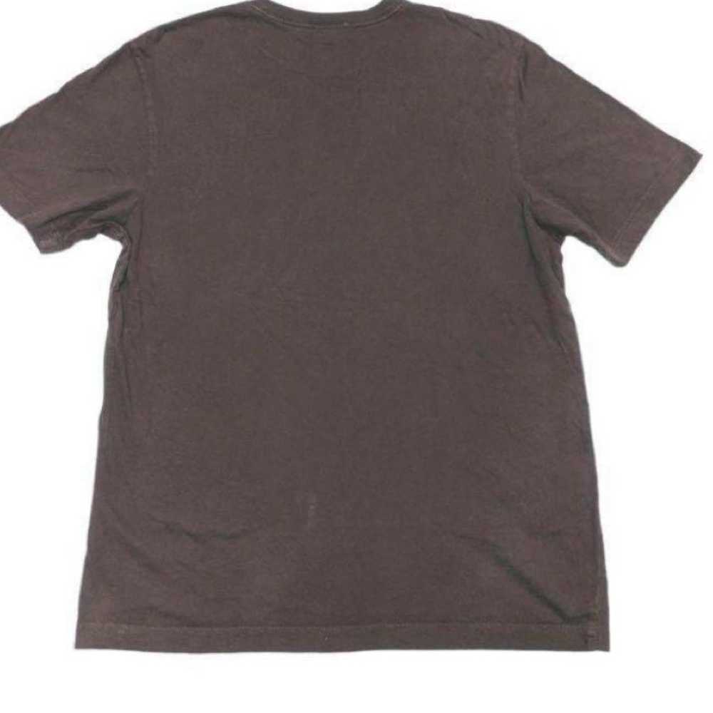 00s Vintage OLD NAVY Plain Pocket T-shirt M Brown - image 2