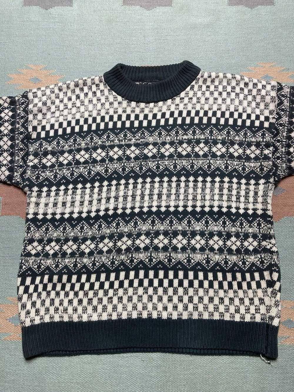 Streetwear × Vintage VTG sweater ramie knit heavy… - image 3