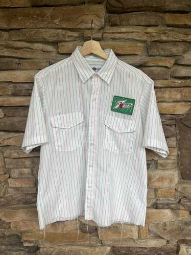 Vintage Vintage Striped 7 UP Work Shirt