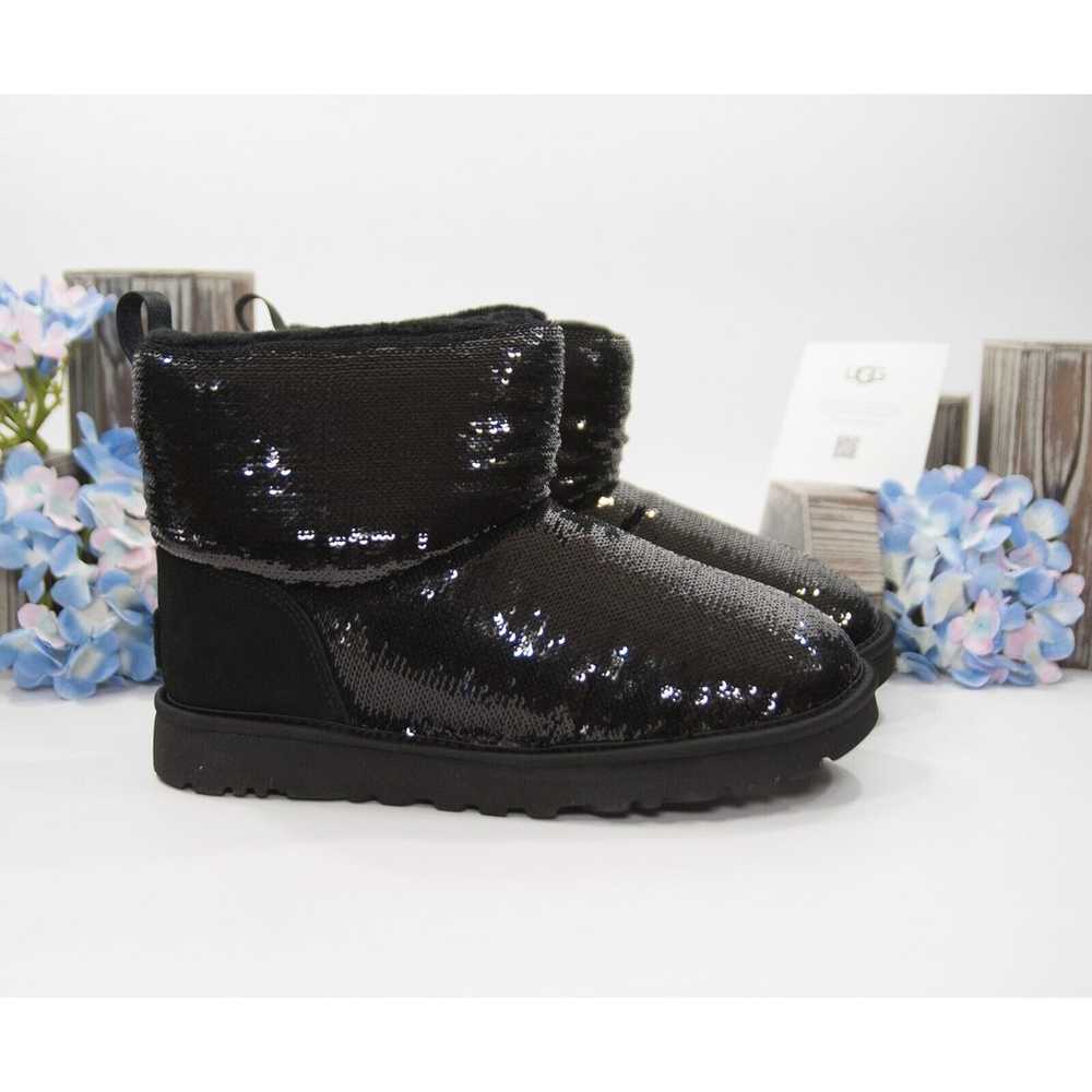 UGG Classic Mini Mirror Ball Black Sequin Sheepsk… - image 2