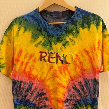 Vintage tie-dye embroidered unisex T-shirt from t… - image 1