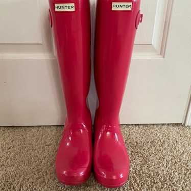 Hunter Original Tall Rain Boots in Hibiscus Pink