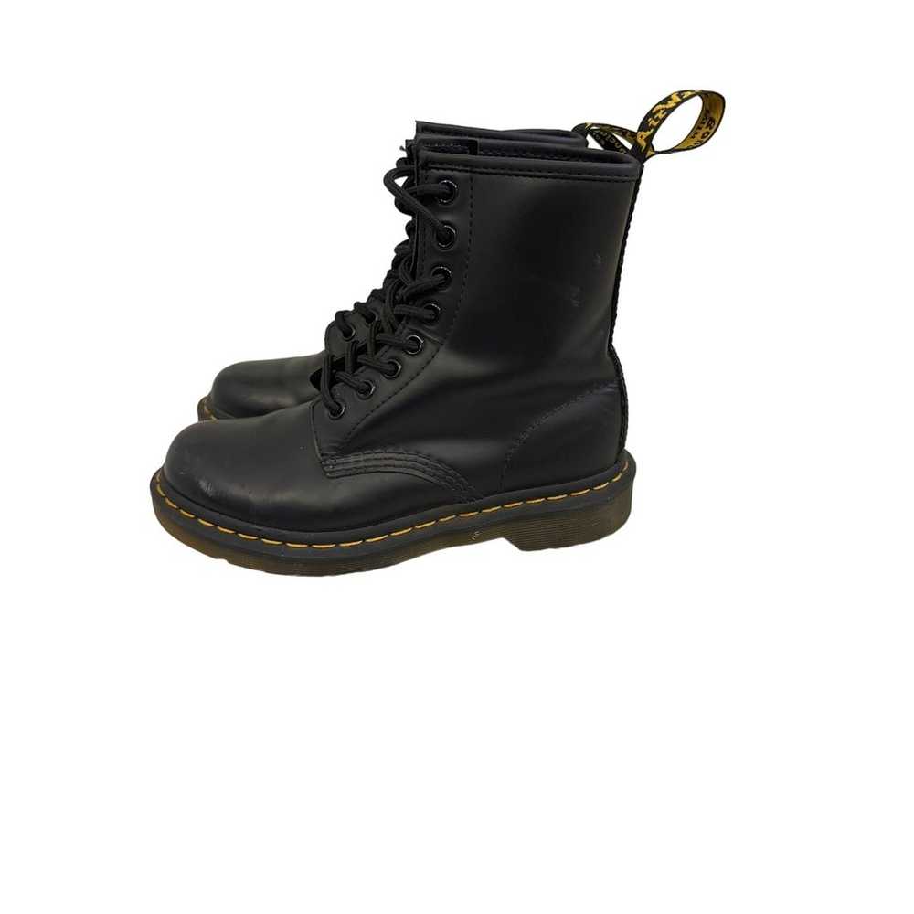 Dr. Marten's Black Leather Combat Boots Size Wome… - image 1