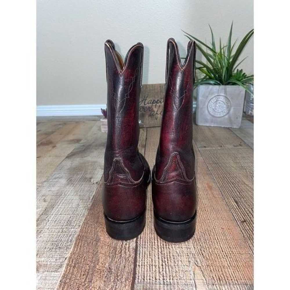 LUCCHESE black cherry boots 6.5B - image 2