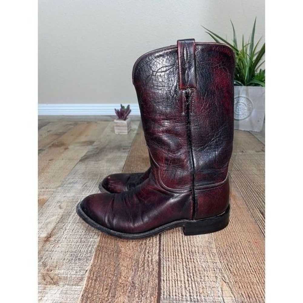 LUCCHESE black cherry boots 6.5B - image 4