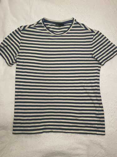 John Varvatos Varvatos blue and white striped t-sh