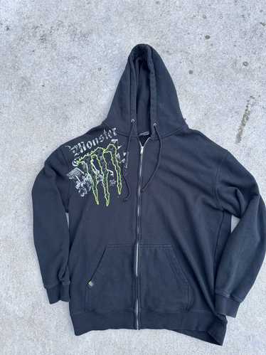 Streetwear × Vintage Y2K monster energy hoodie