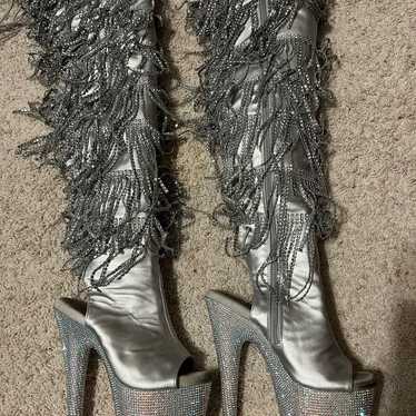 Pleaser Bejeweled Boots size 7 - image 1