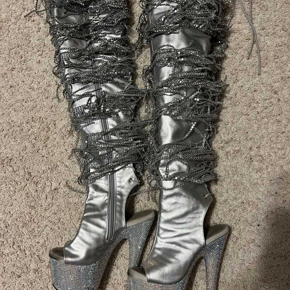 Pleaser Bejeweled Boots size 7 - image 7