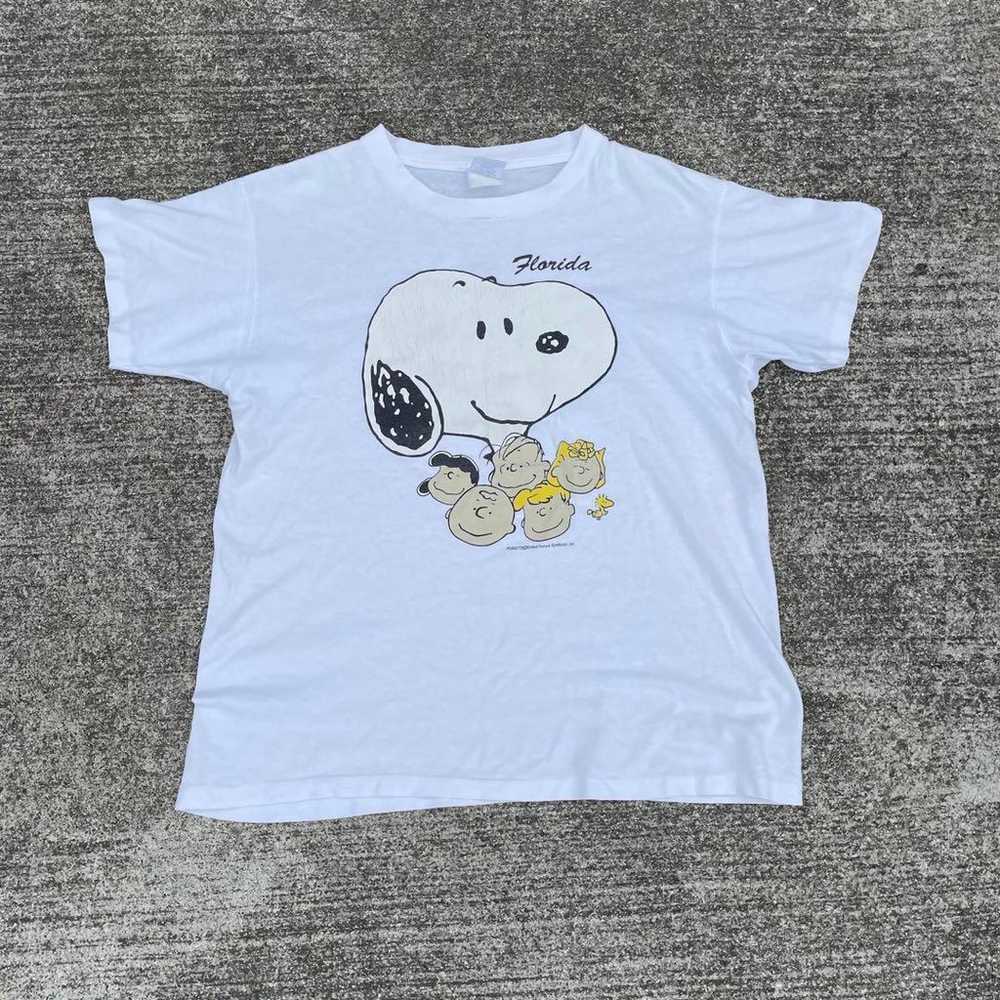 90s vintage USA-made single stitch Snoopy T-shirt - image 1