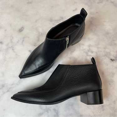 Everlane The Boss Black Leather Booties NWOB