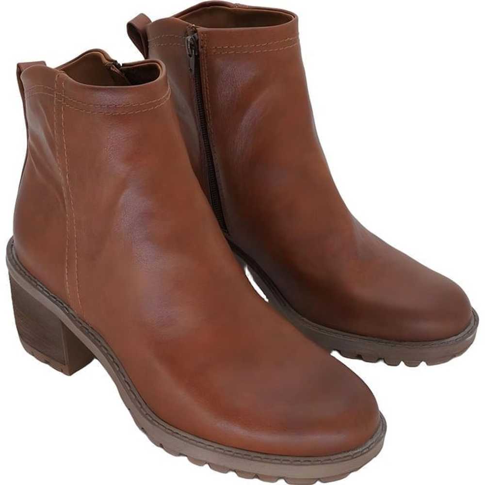 ZODIAC Women's Greyson Booties in Cognac Faux Lea… - image 4