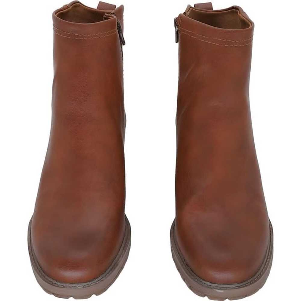 ZODIAC Women's Greyson Booties in Cognac Faux Lea… - image 5