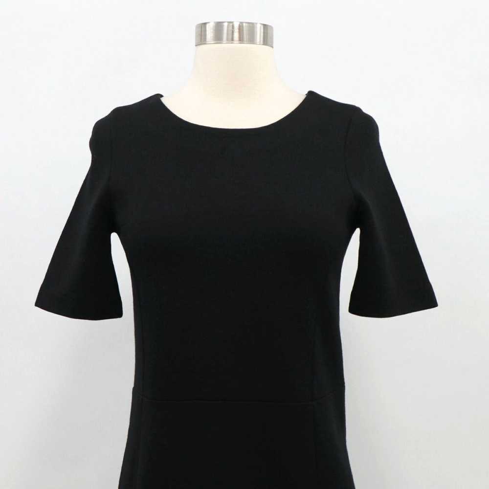 J.Crew J. CREW Shift Dress Wool Womens 4 Black Pa… - image 2