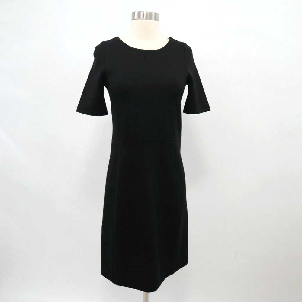 J.Crew J. CREW Shift Dress Wool Womens 4 Black Pa… - image 3