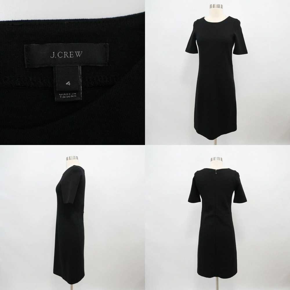 J.Crew J. CREW Shift Dress Wool Womens 4 Black Pa… - image 4