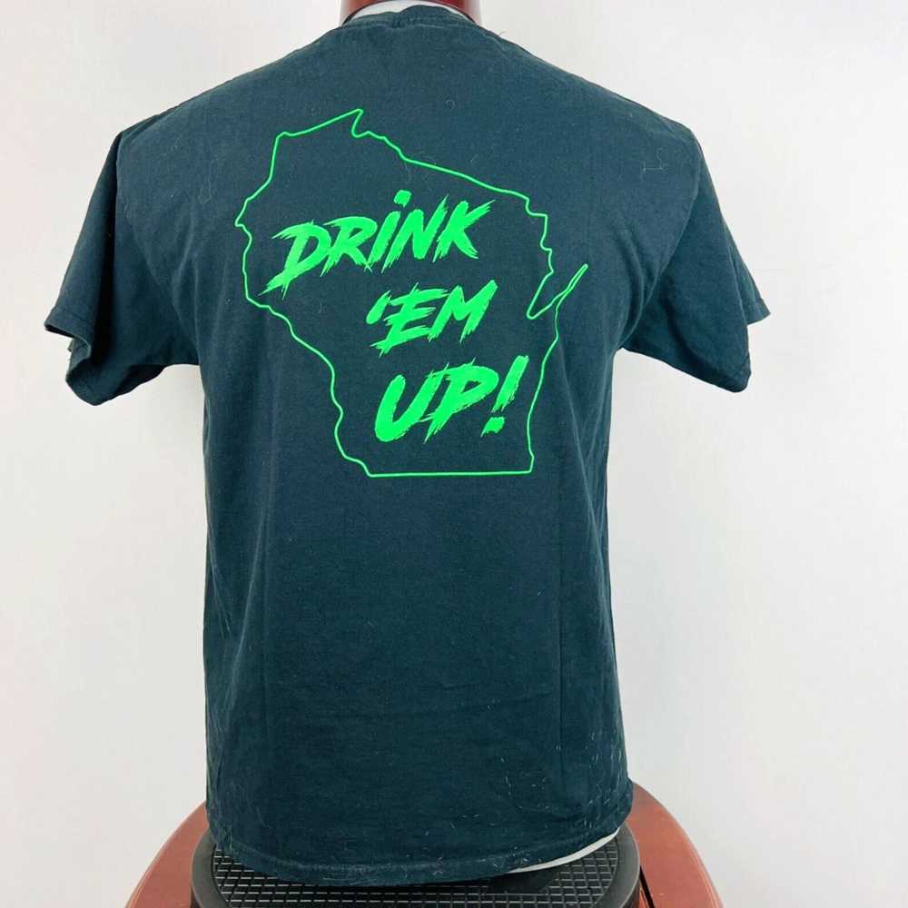 Gildan Wisconsin Pride Large T-Shirt for Drink Em… - image 3