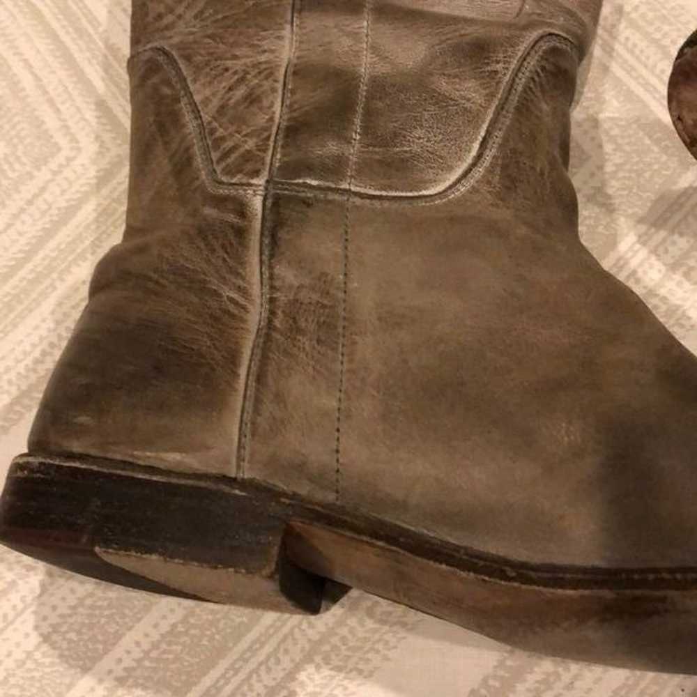 Frye Grey Distressed Paige Tall Pull-on Boots - image 3