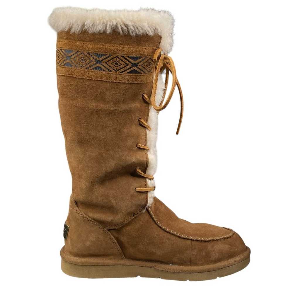 UGG Women's Brown Tularosa Brown Suede Aztec Snow… - image 4