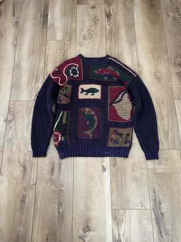 Art × Streetwear × Vintage Vintage hand knit Heav… - image 1