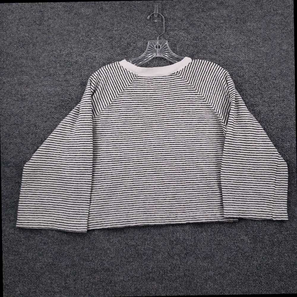 Madewell Womens Gray Striped Terry Cloth Raglan S… - image 2