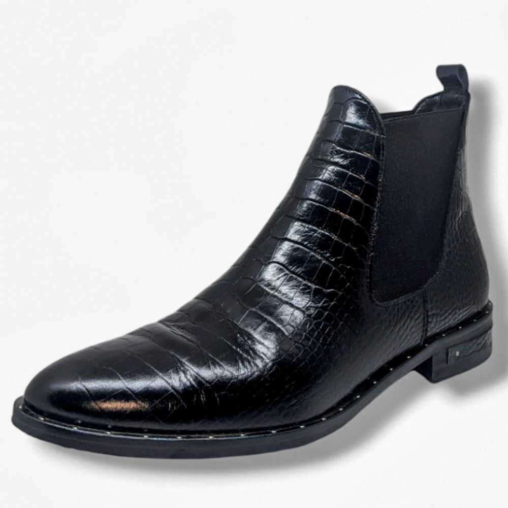 Freda Salvador | Sleek Chelsea Black Embossed Cro… - image 2