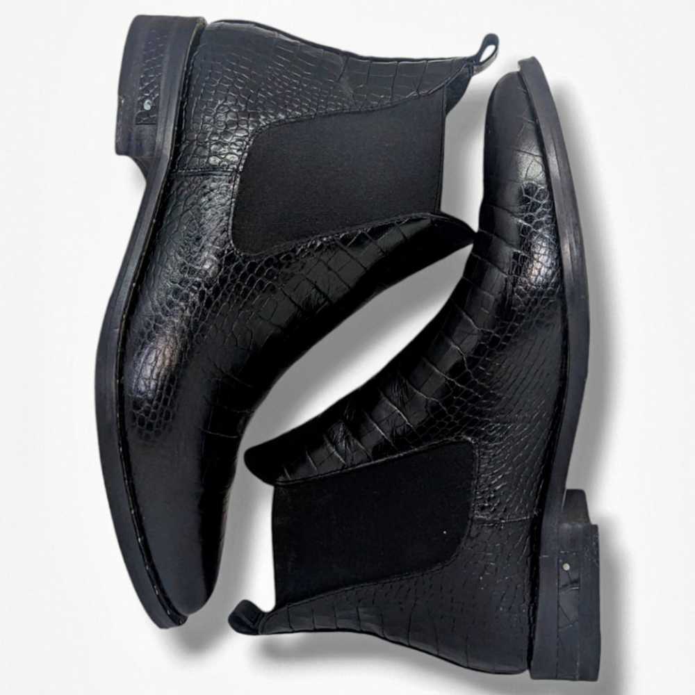 Freda Salvador | Sleek Chelsea Black Embossed Cro… - image 5