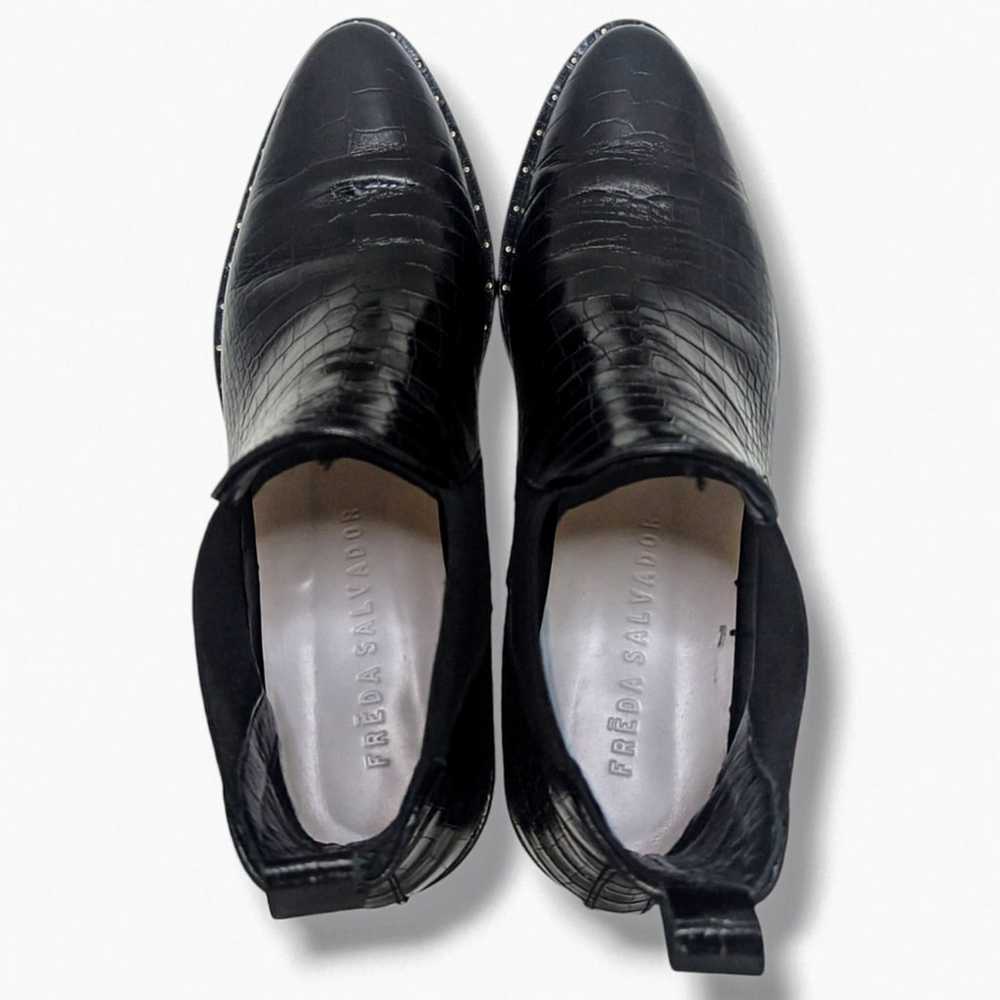 Freda Salvador | Sleek Chelsea Black Embossed Cro… - image 7