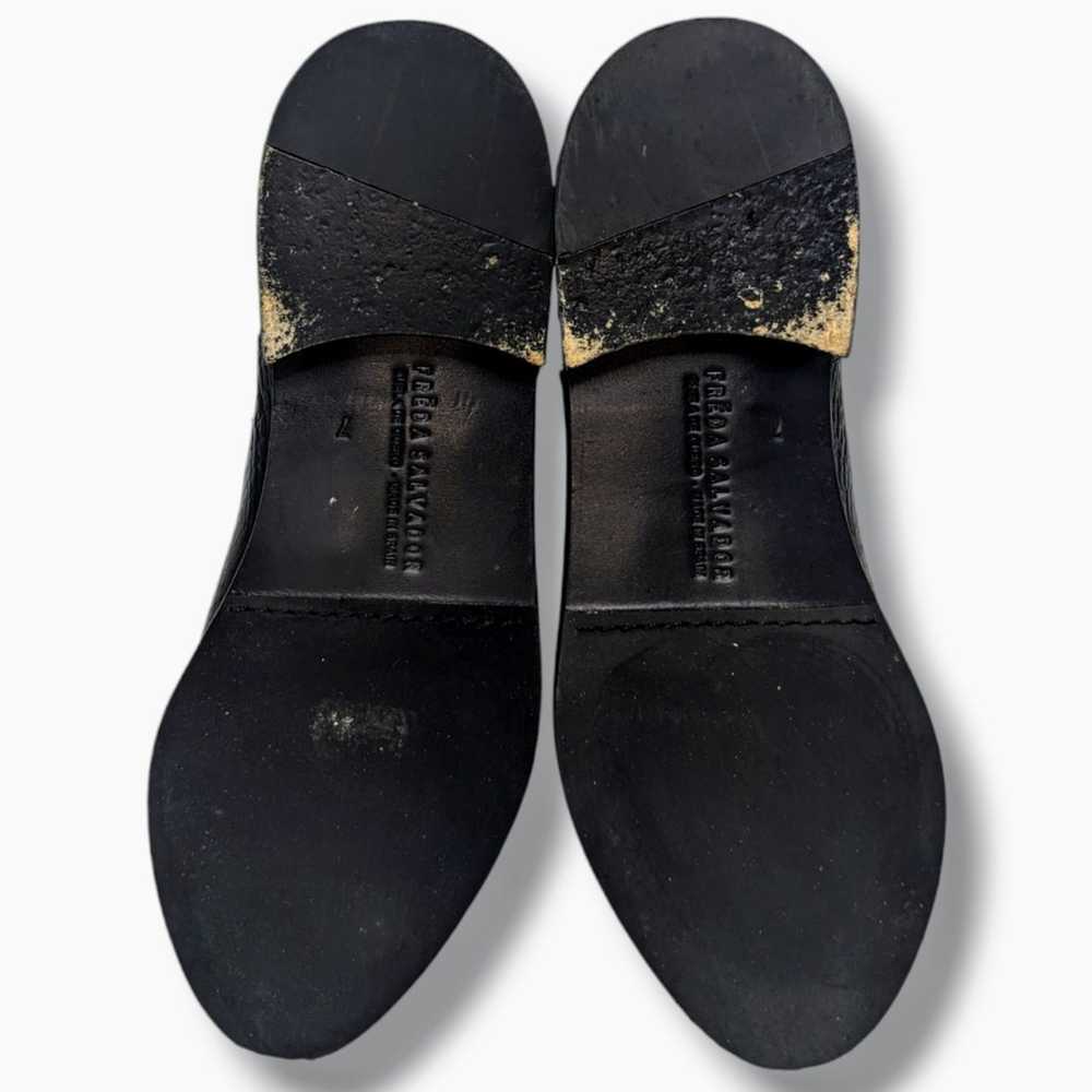 Freda Salvador | Sleek Chelsea Black Embossed Cro… - image 8