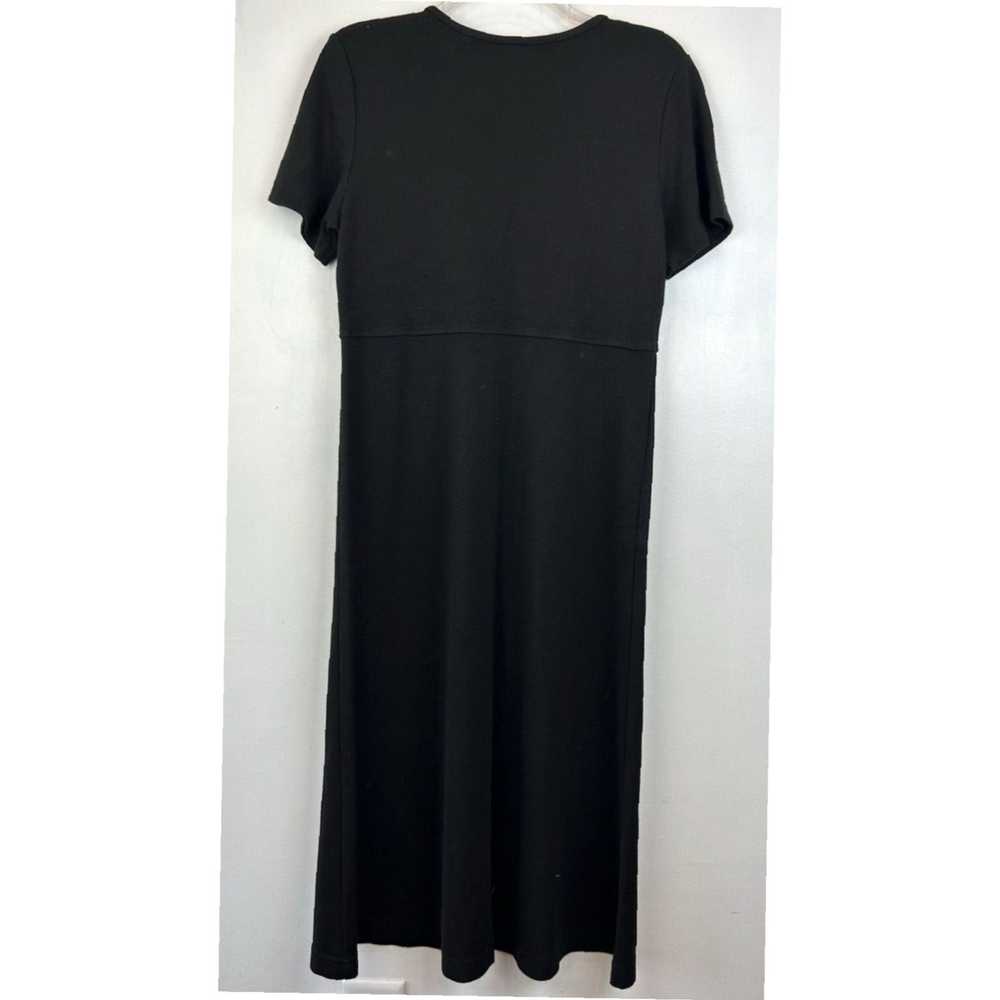 Vintage Petite Black Short Sleeve Midi Dress for … - image 2