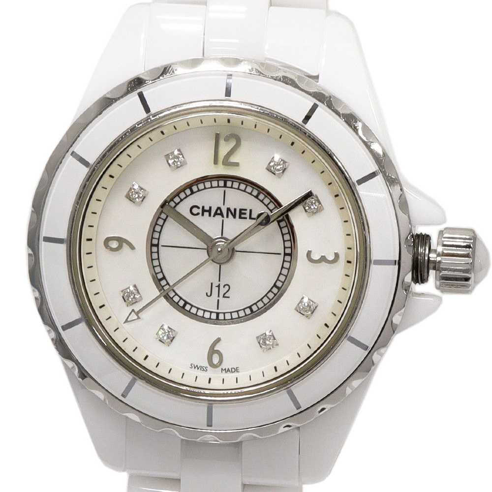 Chanel Chanel Chanel J12 White Ceramic Stainless … - image 1