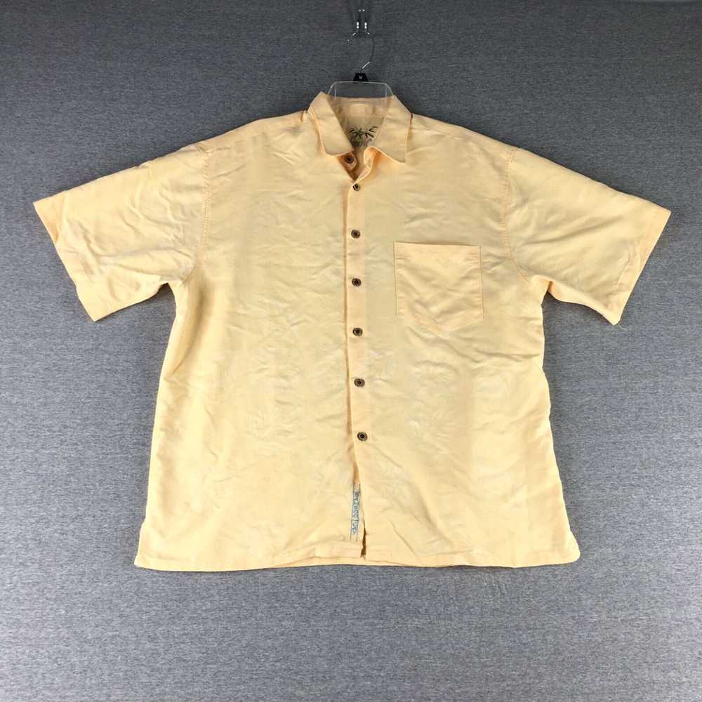 Vintage Bamboo Cay Mens Large Floral Yellow Hawai… - image 1